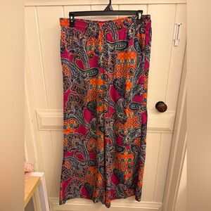Beautiful floral LAUREN RALPH LAUREN wide leg pants, size XL